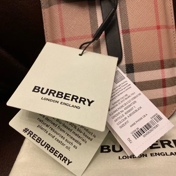 BNWT BURBERRY Vintage Check Anne Phone Case with Strap - Picture 7 of 12